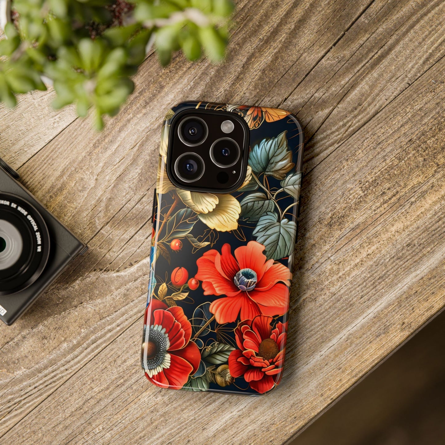Floral Phone Case - Tough Cases for Stylish Protection, Floral Design, Gift for Her, Trendy Accessories, Phone Cover