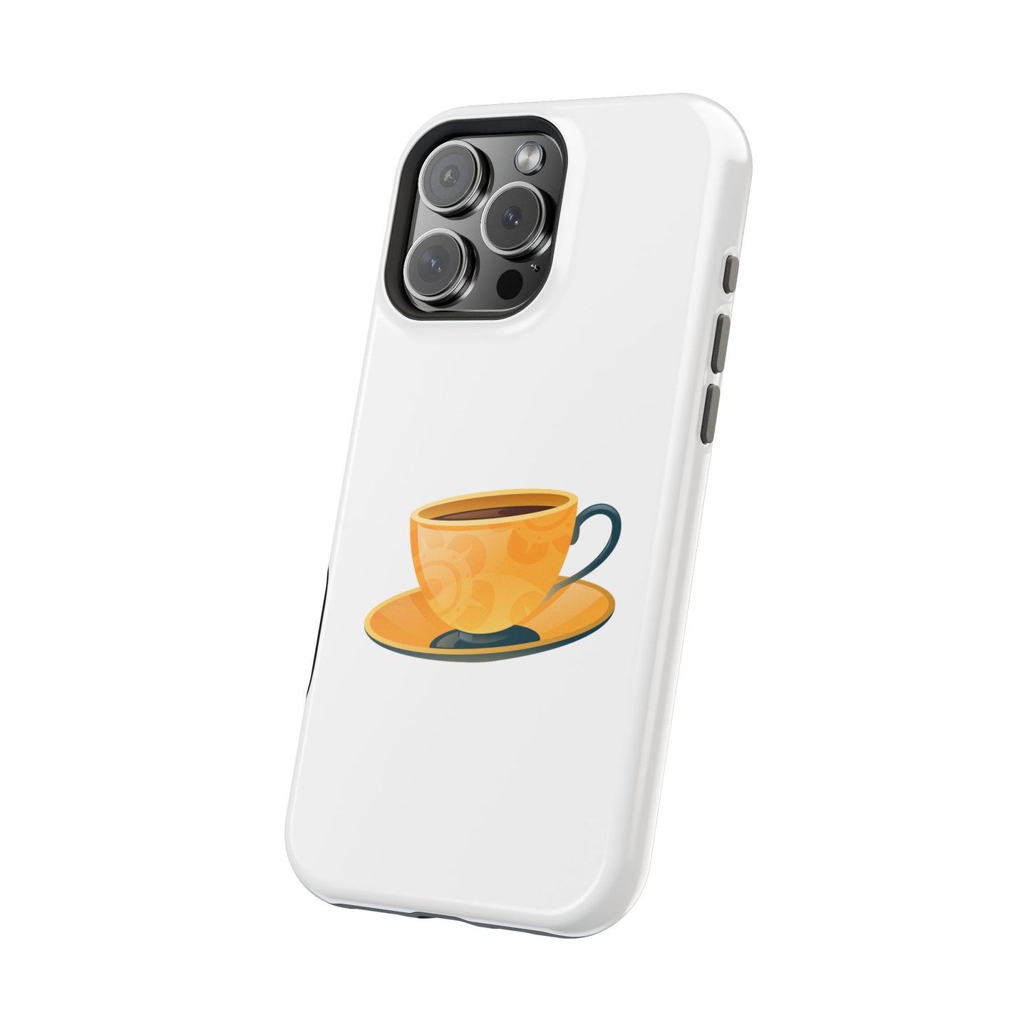 Stylish Magnetic Phone Case with Coffee Cup Design, Phone Accessory, Gift for Coffee Lovers, Functional Decor, Unique Magnet Case