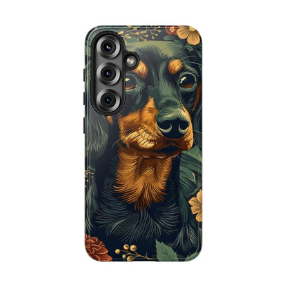 Dachshund Phone Case, Floral Pet Phone Cover, Dog Lover Gift, Tough Phone Case, Custom Dachshund Design, Unique Dog Owner Accessory