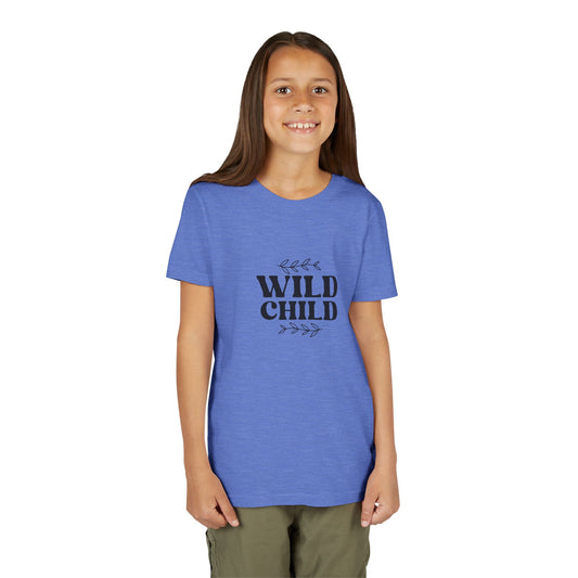 Youth Short Sleeve Tee - The Wild Child Living Life Fearlessly and Embracing Every Adventure - Fun & Adventurous T-Shirt for Kids