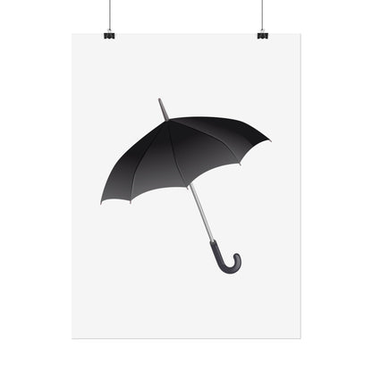 Minimalist Umbrella Wall Art, Chic Home Decor Print, Stylish Poster, Rental Friendly Artwork, Black Umbrella Decor