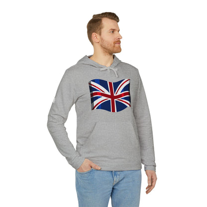 adidas Unisex Fleece Hoodie - British Pride: Heart of the Union Jack