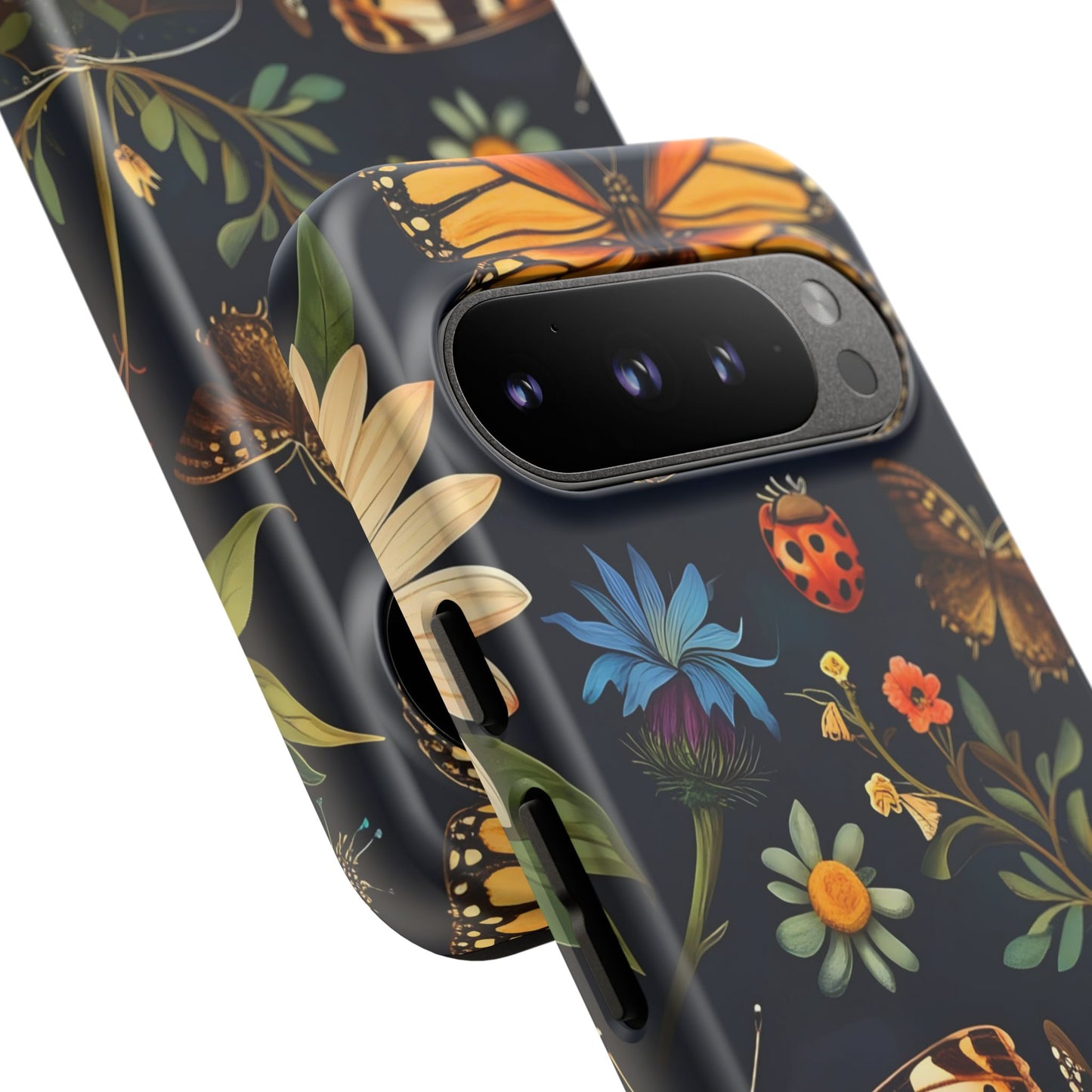 Nature-Inspired Phone Case | Floral Butterfly Design, Tough Phone Cover, Gift for Nature Lovers, Cute Butterfly Case, Home Decor