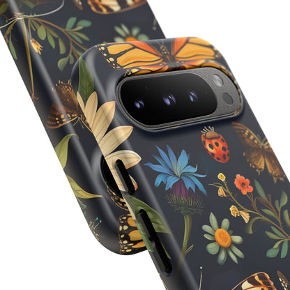 Nature-Inspired Phone Case | Floral Butterfly Design, Tough Phone Cover, Gift for Nature Lovers, Cute Butterfly Case, Home Decor