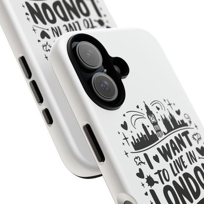 London City iPhone Case, Tough Phone Cover, Travel Gift, London Souvenir, Adventure Accessory, Wanderlust Decor