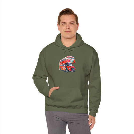 Unisex Heavy Blend™ Hooded Sweatshirt  - British Icon: London Red Bus
