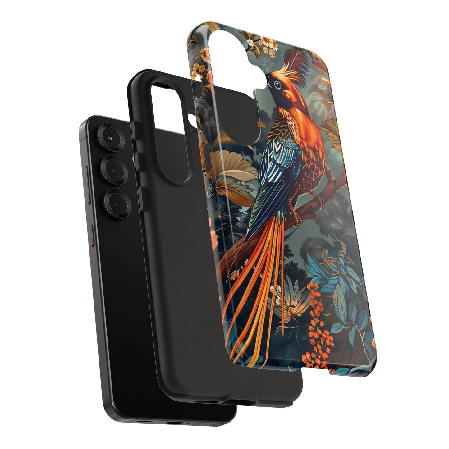 Vibrant Phone Case with Exotic Bird Design, Floral Phone Cover, Tough Case for Nature Lovers, Unique Gift Idea, Phone Accessory, [...]