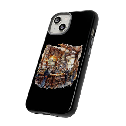 Artistic Phone Case - Cozy Pub Vibe, Trendy Smartphone Accessory, Gift for Friends, Modern Design, Durable Protection