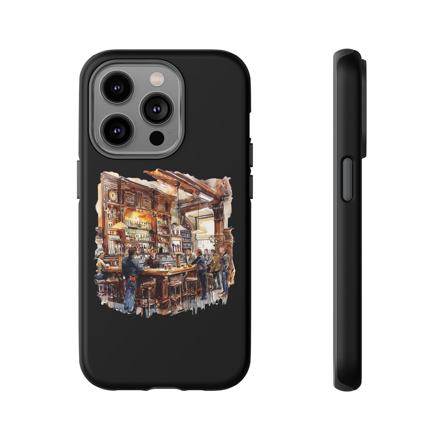 Artistic Phone Case - Cozy Pub Vibe, Trendy Smartphone Accessory, Gift for Friends, Modern Design, Durable Protection