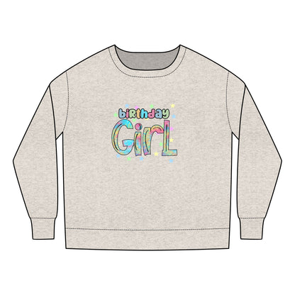 Toddler Sweatshirt - Wild Leopard Print Birthday Girl PNG Design -  Toddler Sweatshirts, Rainbow Theme