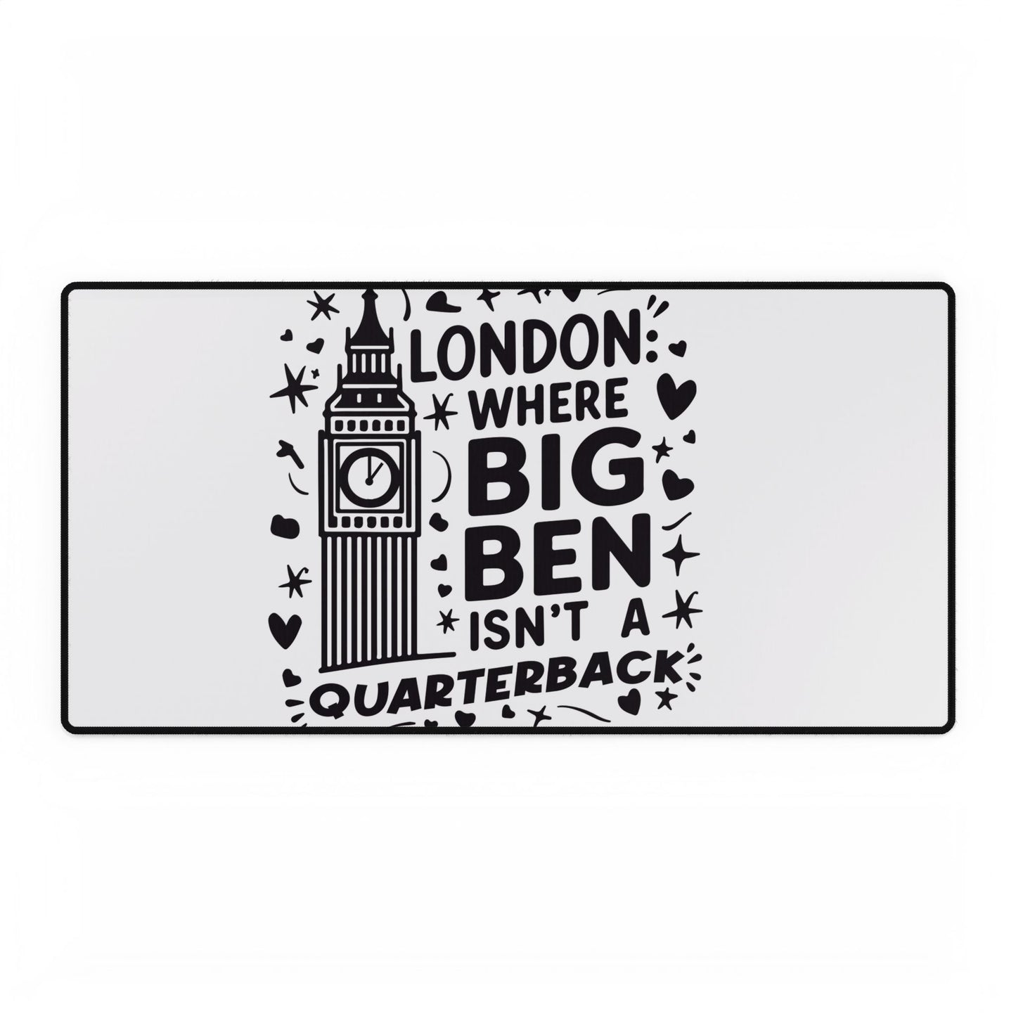 London-Inspired Desk Mat - Fun Big Ben Design, Office Decor, Gift for Students, Unique Workstation Accessory, Home Office