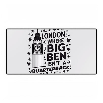 London-Inspired Desk Mat - Fun Big Ben Design, Office Decor, Gift for Students, Unique Workstation Accessory, Home Office