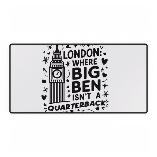London-Inspired Desk Mat - Fun Big Ben Design, Office Decor, Gift for Students, Unique Workstation Accessory, Home Office