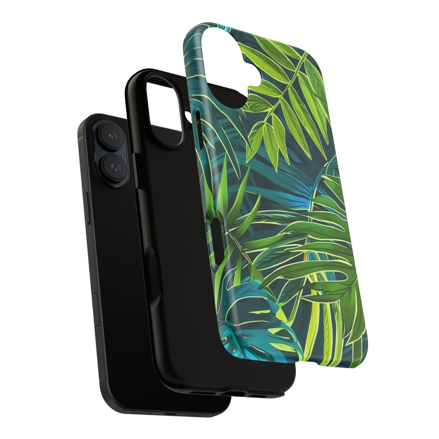 Tropical Phone Case - Durable Green Leaf Design, Eco-Friendly Gift, Trendy Accessory, Nature Lover's Case, Summer Vibes