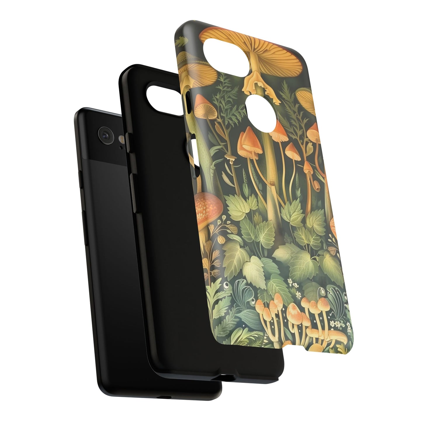Mushroom Forest iPhone Case, Tough Cases for Nature Lovers, Vibrant Phone Accessories, Unique Gift for Him/Her, Eco-Friendly Style