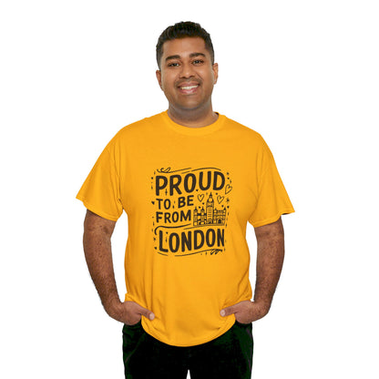 Proud to be from London Watercolor Art Collection Breathable Unisex Cotton T-Shirt