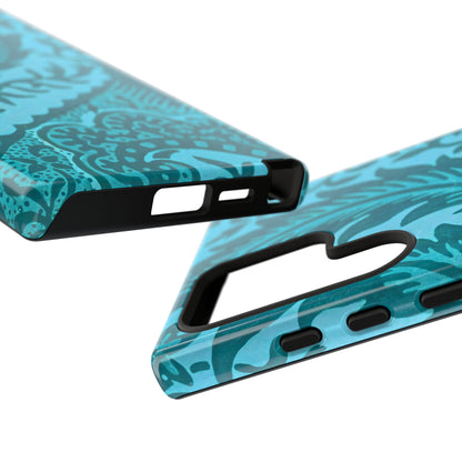 Protective Phone Case with Elegant Teal Design, Tough Cases, Floral Phone Cover, Stylish Smartphone Protection, Gifts for Her, Trendy [...]