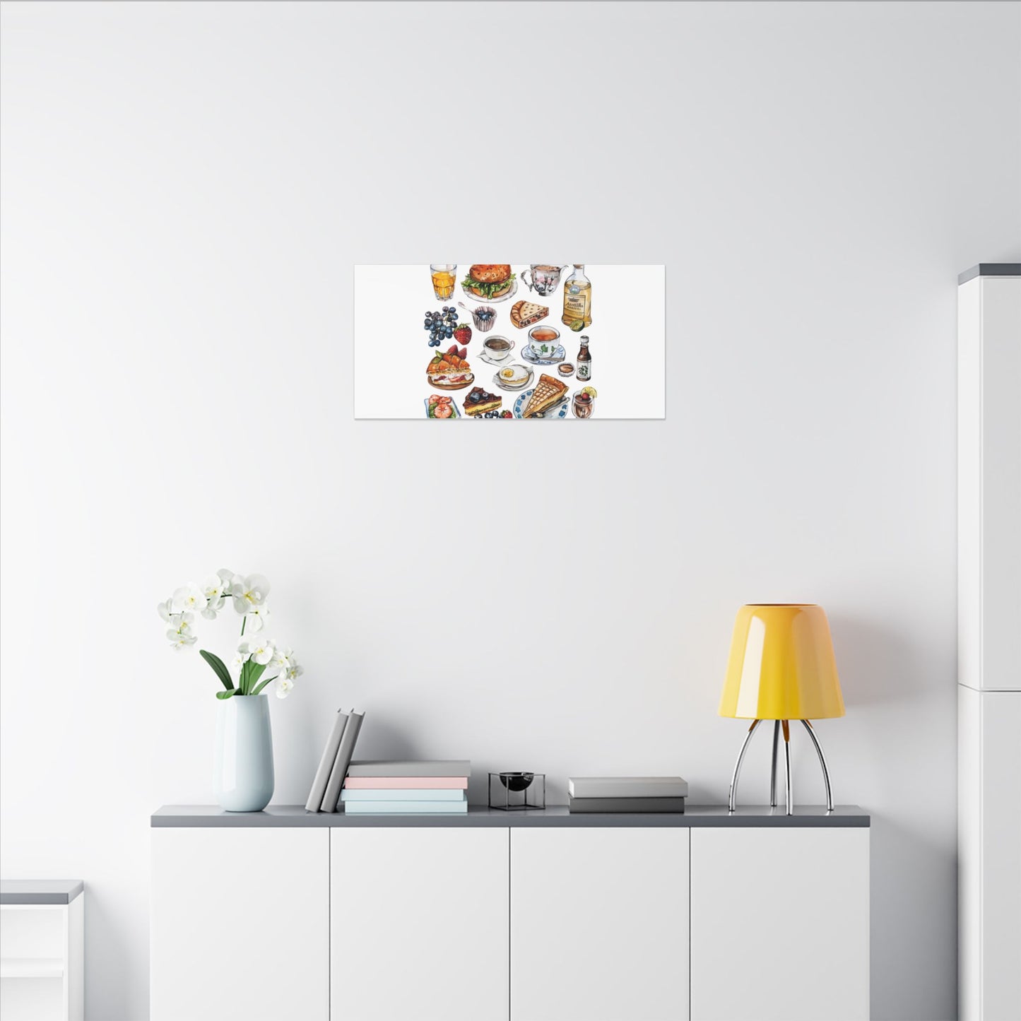 Breakfast Feast Canvas Print, Food Art, Kitchen Decor, Gifting for Food Lovers, Brunch Vibes, Wall Art