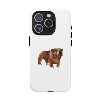 Custom Bulldog Tough Magnetic Case for iPhone, Pet Lover Gift, Durable Phone Protection, Unique Bulldog Design, Dog Owner Accessories