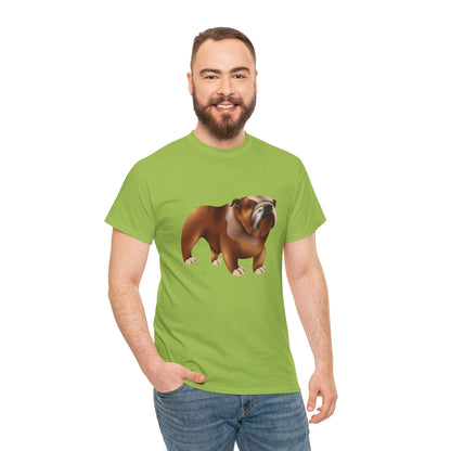 Adorable British Dog Relaxed Unisex Heavy Cotton T-Shirt