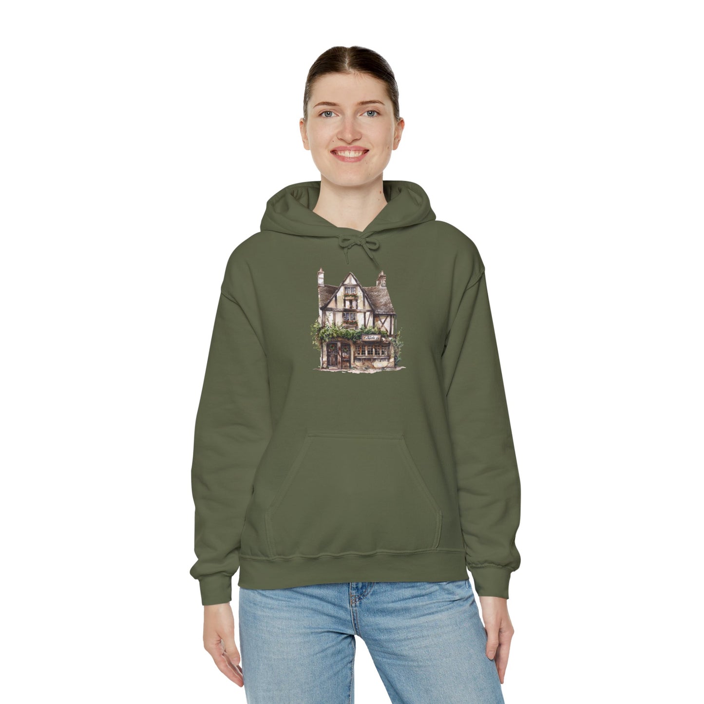 Unisex Heavy Blend™ Hooded Sweatshirt - Elegant British Village Homes