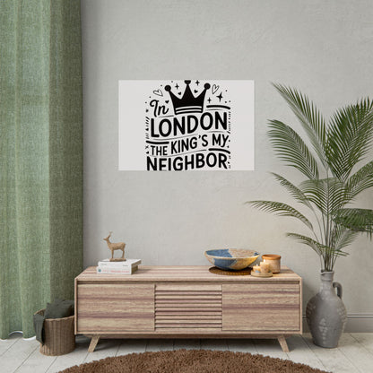 London Themed Rolled Poster - Whimsical Art Print for Home Decor, Gifts, Travel Lovers, Wall Art, Inspirational Quote