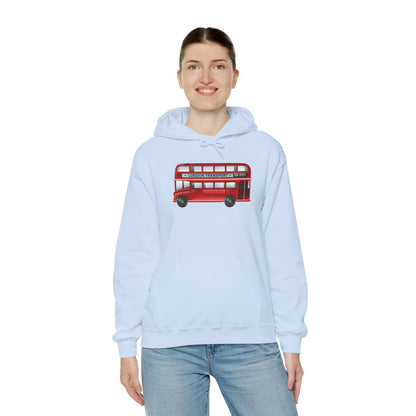 Unisex Heavy Blend™ Hooded Sweatshirt - Icon on Wheels - London’s Double-Decker Bus
