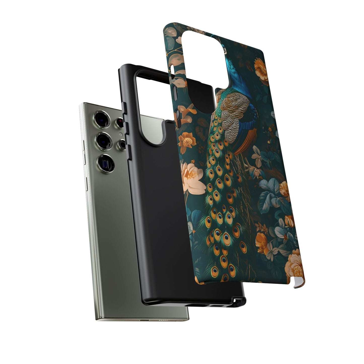 Peacock Phone Case - Elegant Floral Design, Tough Case for Protection, Unique Gift for Nature Lovers, Stylish Accessory, Eco-Friendly