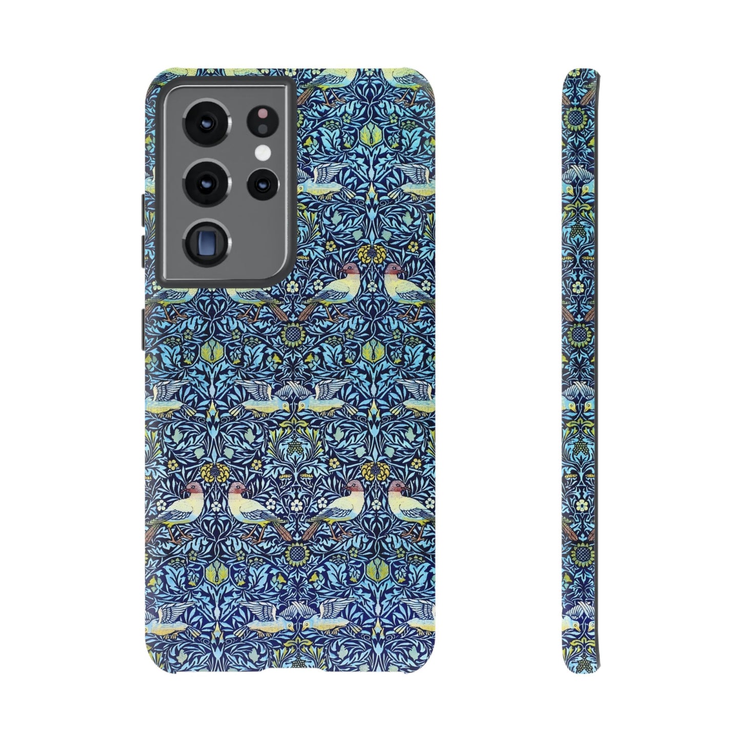 Bird and Floral Pattern Phone Case, Tough Cases, Gift for Nature Lovers, Eco-friendly, Custom Phone Accessories, All-Occasion
