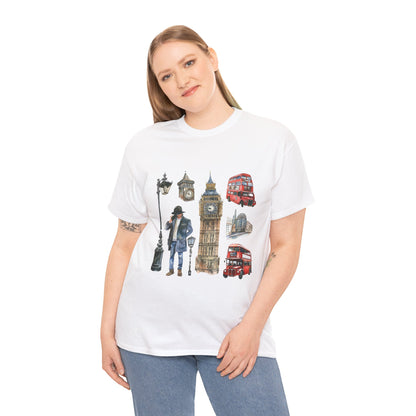 Unisex Heavy Cotton Tee - Classic England - A Collection of Iconic Imagery