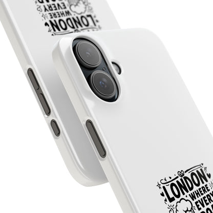 London Pub Slim Phone Case, Beer Lover Gift, Travel Accessory, Urban Style, Fun Design, Unique Phone Cover