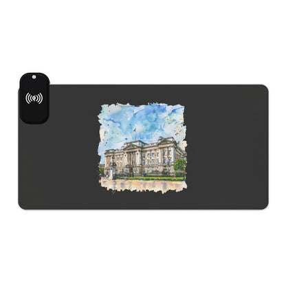 Buckingham Palace Sketch - LED Gaming Mouse Pad with Wireless Charging - Vibrant Desk Accessory for Gamers, Ideal for Home Office Decor, Perfect Gift for Gamers, [...]