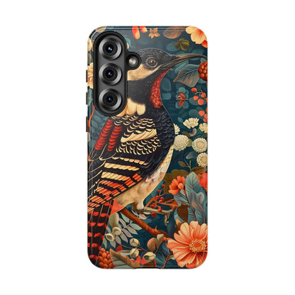 Nature-Inspired Phone Case with Floral Art, Tough Phone Cover, Protective Case, Gift for Nature Lovers, Unique Phone Accessory