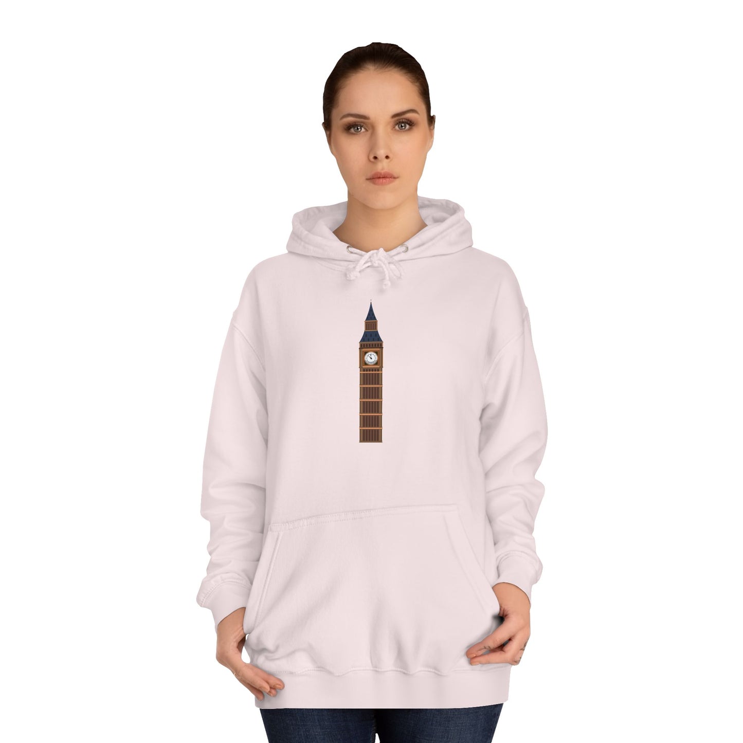 Unisex College Hoodie - London's Landmark - The Iconic Clock Tower