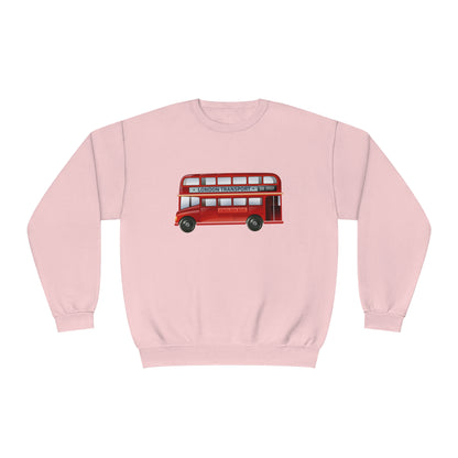 Unisex NuBlend® Crewneck Sweatshirt - London Transport English Bus Iconic Red Double-Decker