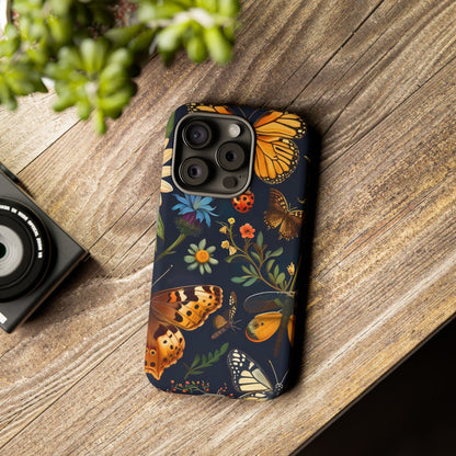 Nature-Inspired Phone Case | Floral Butterfly Design, Tough Phone Cover, Gift for Nature Lovers, Cute Butterfly Case, Home Decor