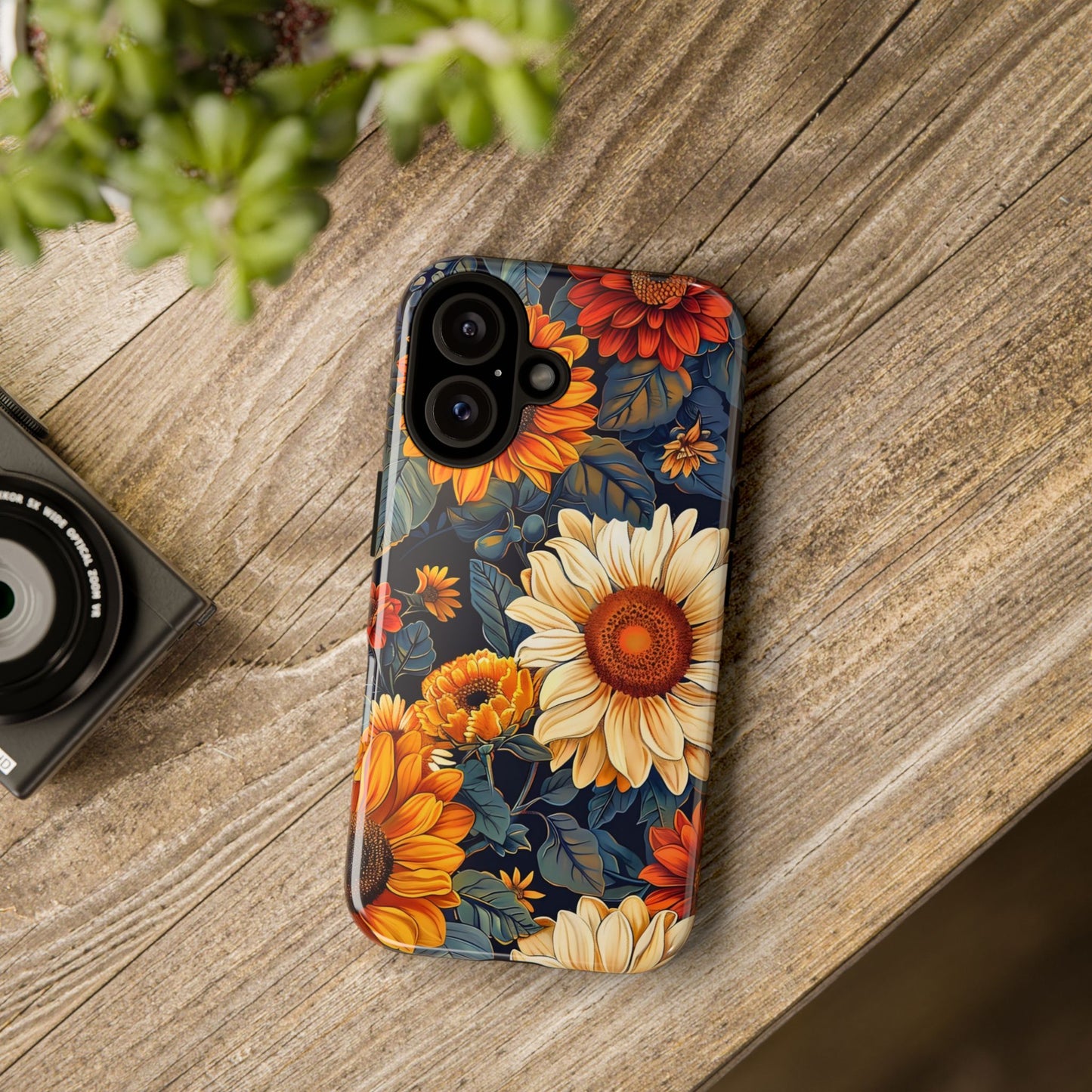 Floral Tough Phone Case | Sunflower Design, iPhone Cover, Protective Case, Gifts for Her, Floral Phone Accessory