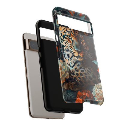 Wildlife Phone Case with Leopard Design | Tough Cases, Animal Prints, Floral Phone Cover, Gift for Nature Lovers, Unique Phone Accessories