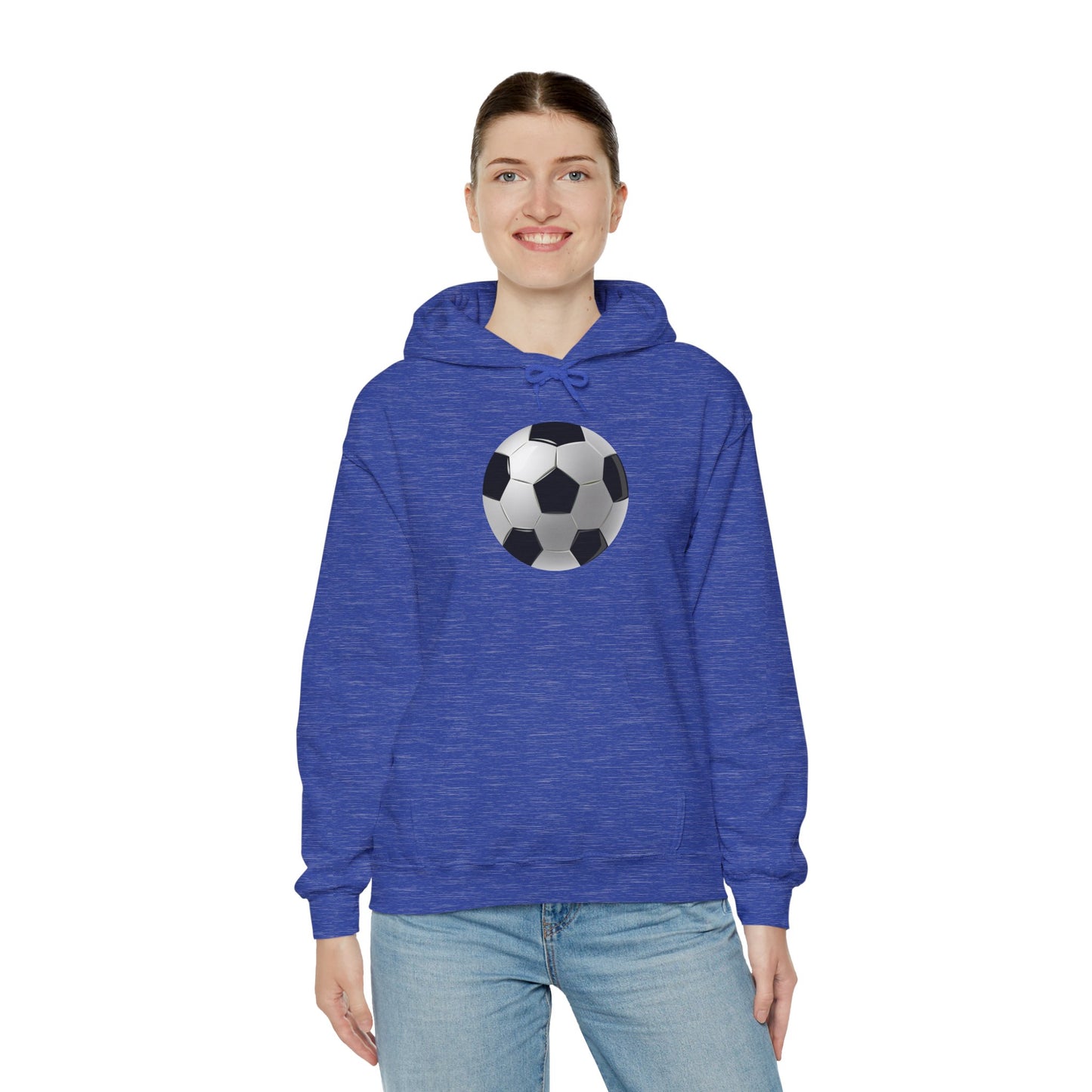 Unisex Heavy Blend™ Hooded Sweatshirt - Dynamic Football Design - Sports Passion and Energy
