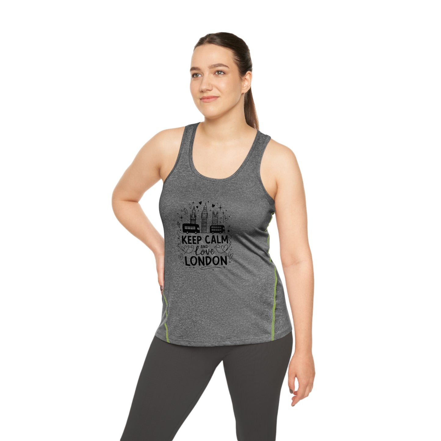 Women’s Racerback Sports Top - Keep calm and love London