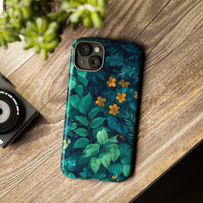 Tough Floral Phone Case, Floral Phone Cover, Nature-Inspired Phone Protector, Greenery Mobile Case, Eco-Friendly Gift Ideas
