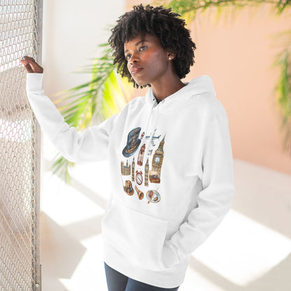 Vintage England Icons Classy Three-Panel Fleece Hoodie