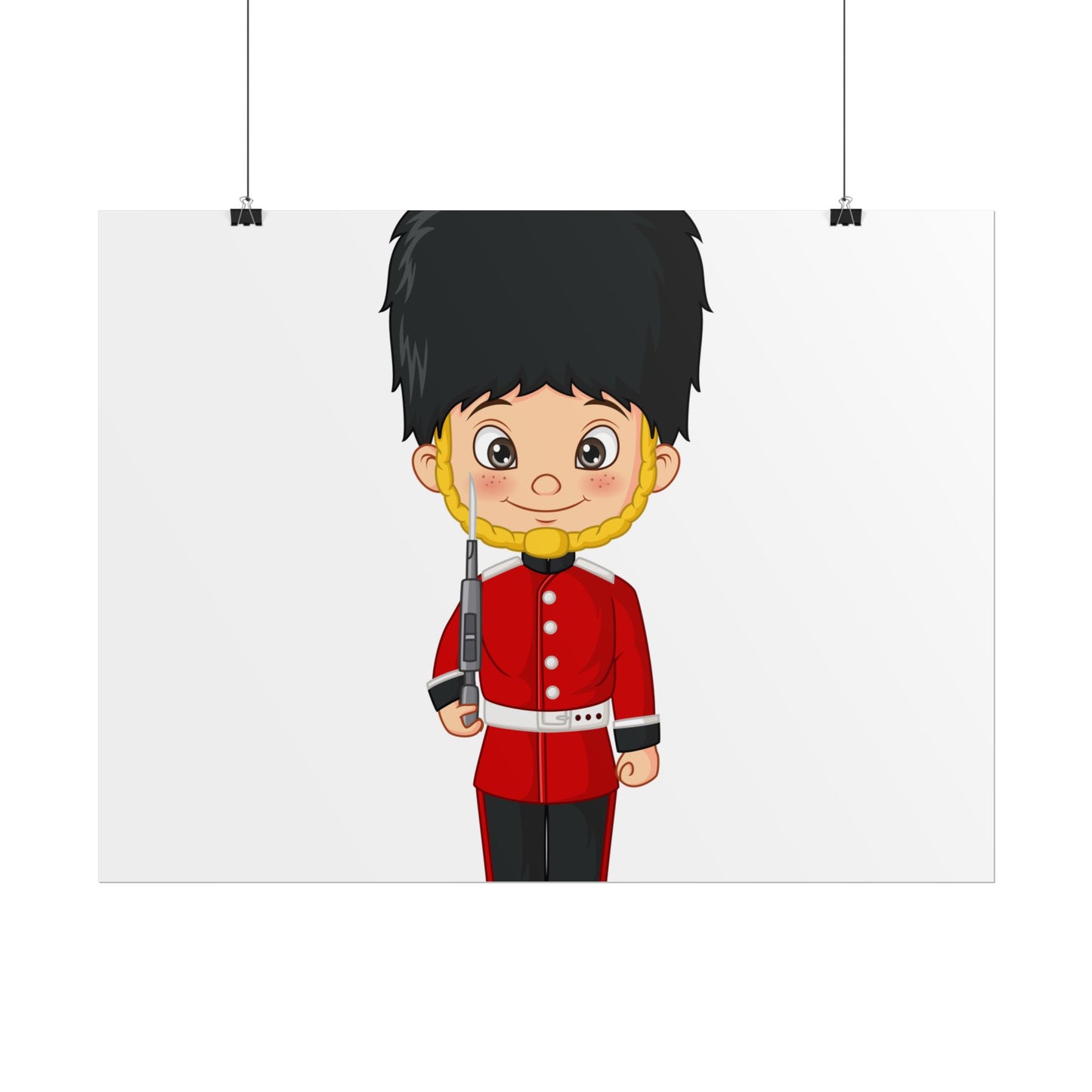 Whimsical Soldier Rolled Poster Art, Children's Room Decor, Cute Wall Art, Nursery Wall Hanging, Gift for Kids
