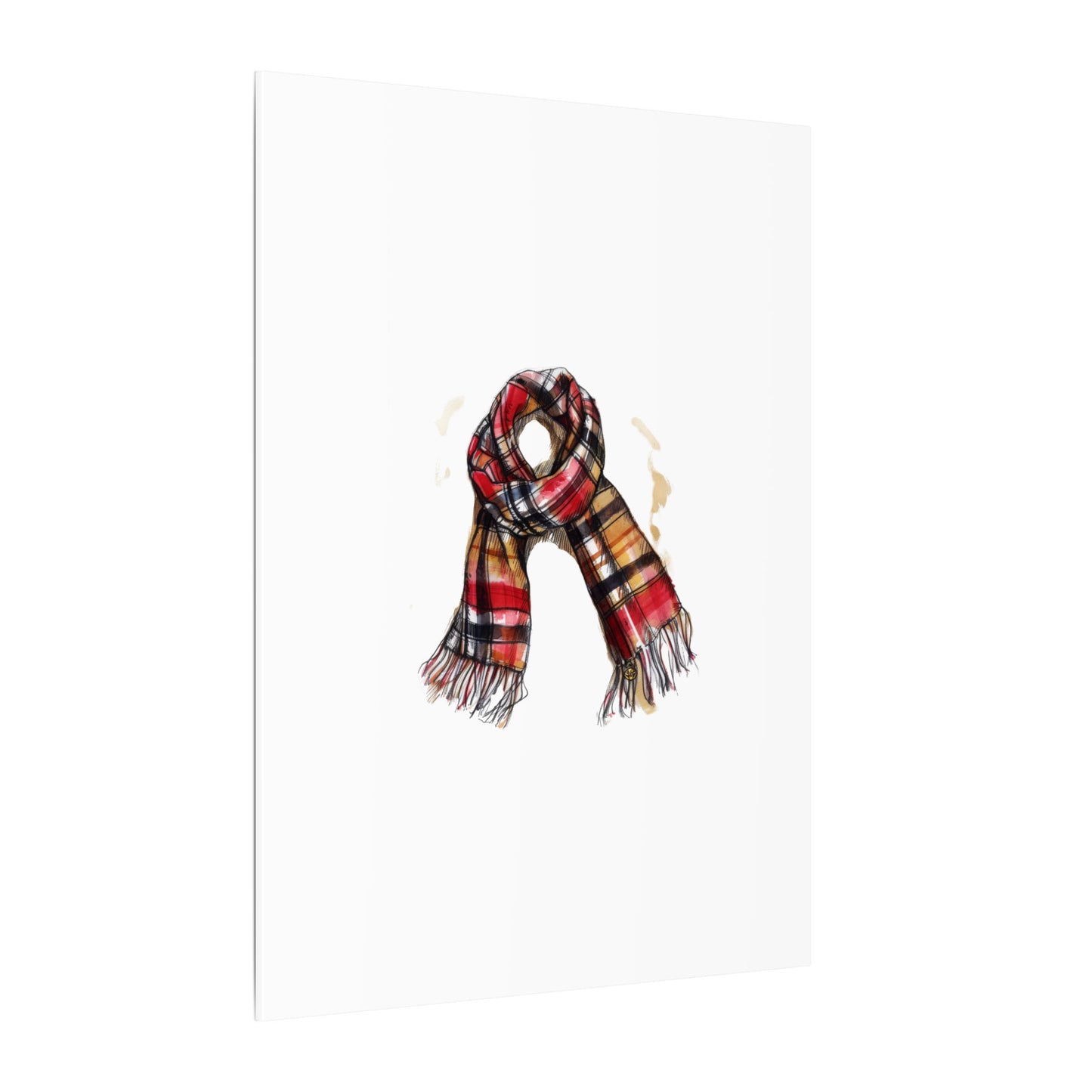 Autumn Scarf Canvas Art Print | Cozy Home Décor, Gift for Fall Lovers, Seasonal Wall Art, Unique Interior Design
