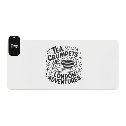London's Exciting Adventures - LED Gaming Mouse Pad, Wireless Charging