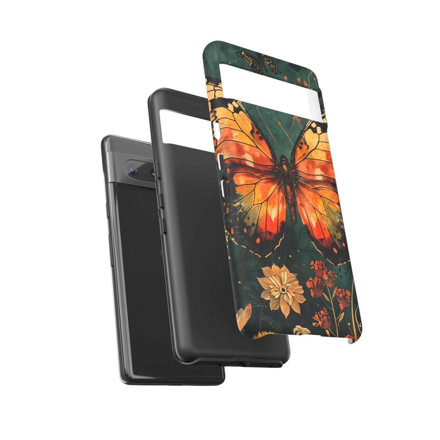 Butterfly Phone Case – Tough Cases for Nature Lovers, Floral Design, Butterfly Art, Unique Gift, Eco-Friendly Protection