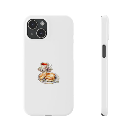 Stylish Slim Phone Cases for Tea Lovers, Cute Drink Artwork, Gift for Her, Coffee Aficionado, Trendy Accessory
