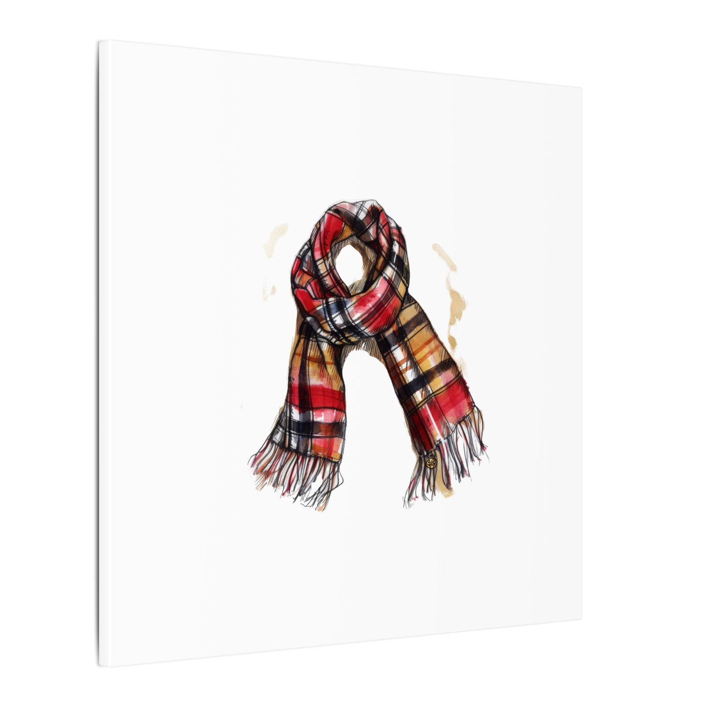 Autumn Scarf Canvas Art Print | Cozy Home Décor, Gift for Fall Lovers, Seasonal Wall Art, Unique Interior Design
