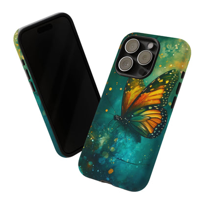 Colorful Butterfly Phone Case, Tough Cases for iPhone and Samsung, Cute Tech Accessories, Nature Lovers Gift, Vibrant Floral Design
