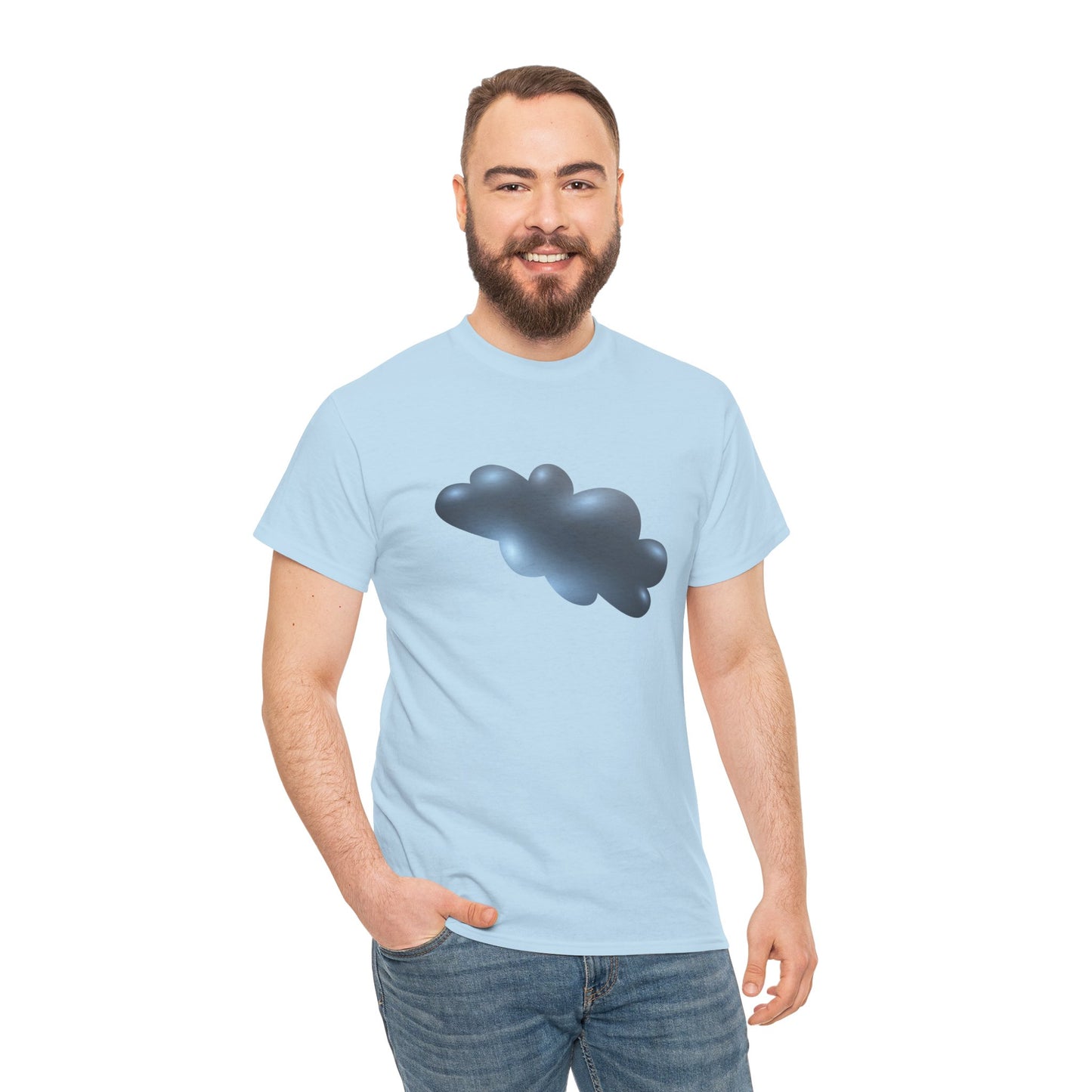 Unisex Heavy Cotton T-Shirt - Durable Serene Cloudscape - Dreamy Cloud